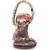 image:imageJessica Simpson Jaycin Embellished Heeled SandalsBlack Combo Blossom Burst Print