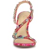 image:imageJessica Simpson Jaycin Embellished Heeled SandalsBright White Painted Petals Printed Satin