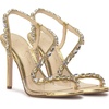 image:imageJessica Simpson Jaycin Embellished Heeled SandalsGold Metallic Snake Print