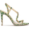 image:imageJessica Simpson Jaycin Embellished Heeled SandalsGreen Multi Jungle Jacquard