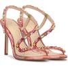 image:imageJessica Simpson Jaycin Embellished Heeled SandalsPink Red Combo
