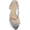 image:imageJessica Simpson Jaycin Embellished Heeled SandalsSilver Metallic Snake Print