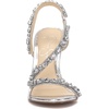 image:imageJessica Simpson Jaycin Embellished Heeled SandalsSilver Metallic Snake Print