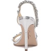 image:imageJessica Simpson Jaycin Embellished Heeled SandalsSilver Metallic Snake Print