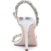image:imageJessica Simpson Jaycin Embellished Heeled SandalsSilverClear Metallic Snake Print