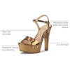 image:imageJessica Simpson Womens Calenta Studded Platform SandalBronze Mirror Metallic