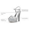 image:imageJessica Simpson Womens Calenta Studded Platform SandalSilver Shimmer