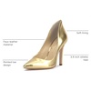 image:imageJessica Simpson Womens Cambredge Dress PumpLipstick7 M USGold Metallic Nappa Pu