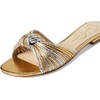 image:imageJessica Simpson Womens Dydra Knotted Flat SandalSilver Combo