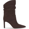 image:imageJessica Simpson Womens Elisti Scrunch High Heel BootieDark Truffle Stretch Supreme Microsuede