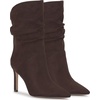 image:imageJessica Simpson Womens Elisti Scrunch High Heel BootieDark Truffle Stretch Supreme Microsuede
