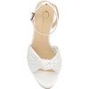 image:imageJessica Simpson Womens Immie Ankle Strap Platform SandalWhite Mini Lizard