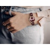 image:imageJessica Simpson Womens Leather Band Watch Octagon Faceted Crystal Dial Classic Quartz Movement Stylish Dress Watch for WomenRose Gold