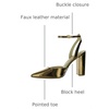 image:imageJessica Simpson Womens Nazela Block HeelBronze Mirror Metallic