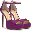 image:imageJessica Simpson Womens Sohilea Platform Peep Toe PumpBayberry Satin