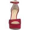 image:imageJessica Simpson Womens Sohilea Platform Peep Toe PumpChili Pepper Satin