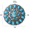 image:imageJessica Simpson Womens Turquoise Stone Ring Size 8  Oxidized SilverTone