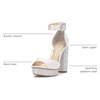 image:imageJessica Simpson womens Everyn Platform SandalWhite Satin