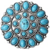 image:imageJessica Simpson Womens Turquoise Stone Ring Size 8  Oxidized SilverTone