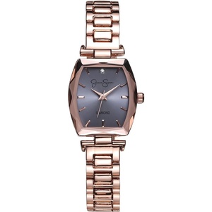 image:imageJessica Simpson Diamond Collection Womens Watch Classic Quartz Metal Band Barrle Faceted Crystal Face Elegant Dress Watch for WomenRose GoldPurple