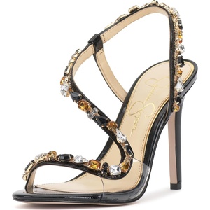 image:imageJessica Simpson Jaycin Embellished Heeled SandalsBlack