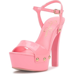 image:imageJessica Simpson Womens Calenta Studded Platform SandalLight Pink Patent