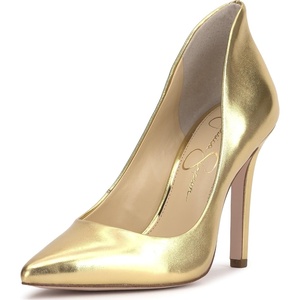 image:imageJessica Simpson Womens Cambredge Dress PumpLipstick7 M USGold Metallic Nappa Pu
