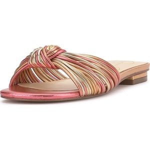 image:imageJessica Simpson Womens Dydra Knotted Flat SandalSoft PinkGold Ombre Metallic