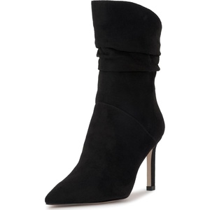 image:imageJessica Simpson Womens Elisti Scrunch High Heel BootieBlack Supreme Microsuede
