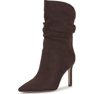 image:imageJessica Simpson Womens Elisti Scrunch High Heel BootieDark Truffle Stretch Supreme Microsuede