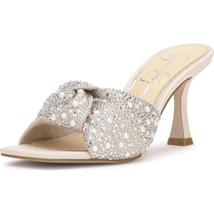 image:imageJessica Simpson Womens Evirra Knotted High Heel SandalSoft Ivory