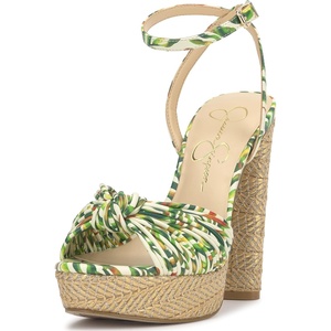 image:imageJessica Simpson Womens Immie Ankle Strap Platform SandalGreen Multi Jungle Jacquard