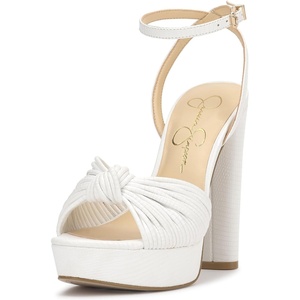 image:imageJessica Simpson Womens Immie Ankle Strap Platform SandalWhite Mini Lizard