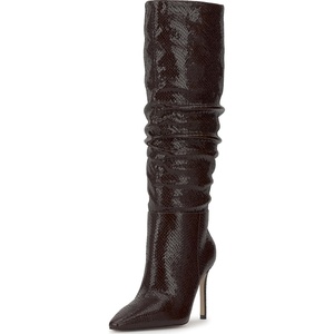 image:imageJessica Simpson Womens Ohena Slouch Knee BootDark Truffle Glazed Snake Print