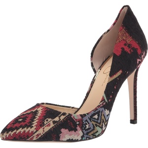image:imageJessica Simpson Womens Prizma DOrsay PumpRed Multi Cara Tapestry