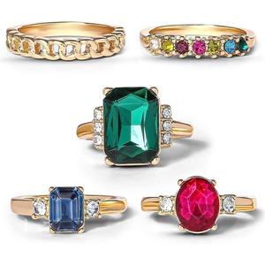 image:imageJessica Simpson Womens Ring Set Size 69  4 or 5PieceJewel Tone