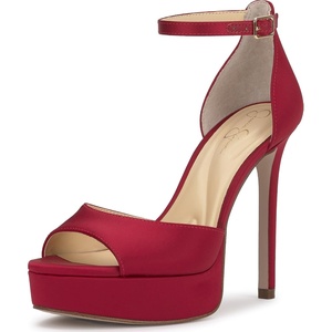 image:imageJessica Simpson Womens Sohilea Platform Peep Toe PumpChili Pepper Satin
