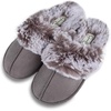 image:imageJessica Simpson Girls Comfy Slippers  Cute Faux Fur Slipon Shoes Memory Foam House SlipperGrey
