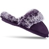 image:imageJessica Simpson Girls Comfy Slippers  Cute Faux Fur Slipon Shoes Memory Foam House SlipperPurple