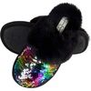 image:imageJessica Simpson Girls Comfy Slippers  Cute Faux Fur Slipon Shoes Memory Foam House SlipperRainbow