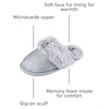 image:imageJessica Simpson Girls Comfy Slippers  Cute Faux Fur Slipon Shoes Memory Foam House SlipperSilver