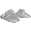 image:imageJessica Simpson Girls Comfy Slippers  Cute Faux Fur Slipon Shoes Memory Foam House SlipperSilver