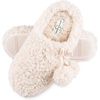 image:imageJessica Simpson Girls Plush Marshmallow Slide on House Slipper Clog With Memory FoamIvory Pom