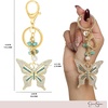 image:imageJessica Simpson Turquoise or Pave Crystal Bag Charm Keychain for WomenBlue Butterfly