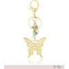 image:imageJessica Simpson Turquoise or Pave Crystal Bag Charm Keychain for WomenBlue Butterfly