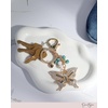 image:imageJessica Simpson Turquoise or Pave Crystal Bag Charm Keychain for WomenBlue Butterfly
