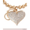 image:imageJessica Simpson Turquoise or Pave Crystal Bag Charm Keychain for WomenGold Pave Heart