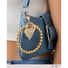 image:imageJessica Simpson Turquoise or Pave Crystal Bag Charm Keychain for WomenGold Pave Heart