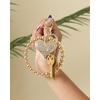 image:imageJessica Simpson Turquoise or Pave Crystal Bag Charm Keychain for WomenGold Pave Heart