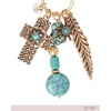 image:imageJessica Simpson Turquoise or Pave Crystal Bag Charm Keychain for WomenGold Turquoise Dangle